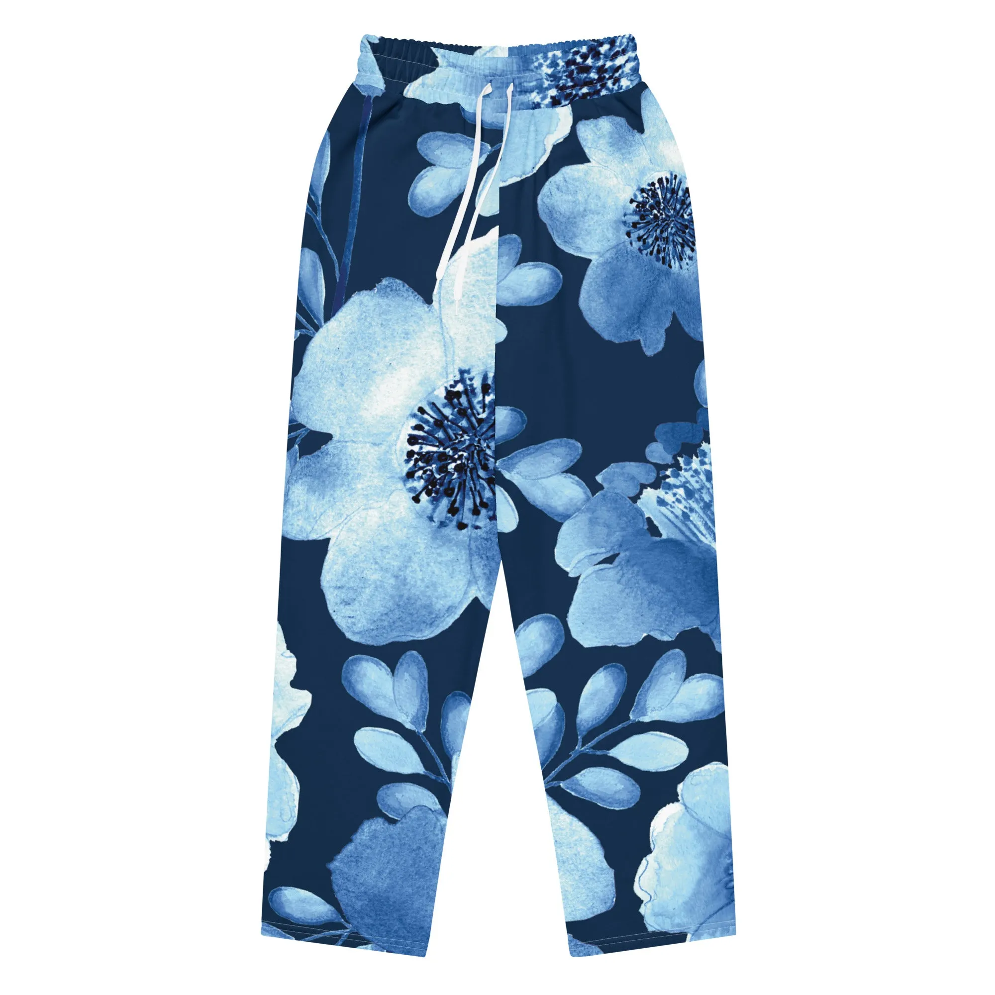 Valentines Day Wide Leg Joggers - Flower (Glamourange Valentine Day Gifts Wide Leg Joggers - Design 0011)