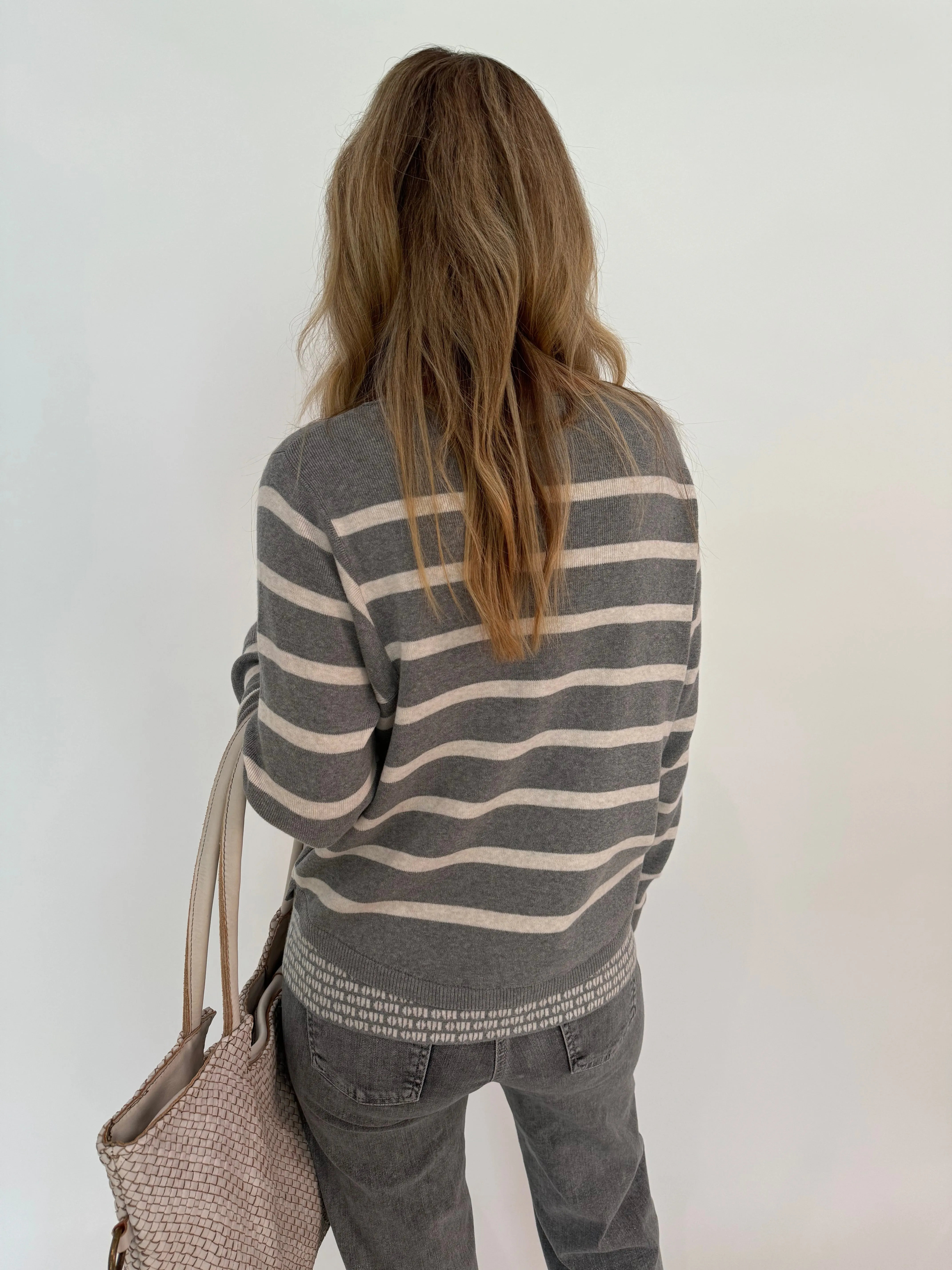 Vega Stripe Double Layer Sweater