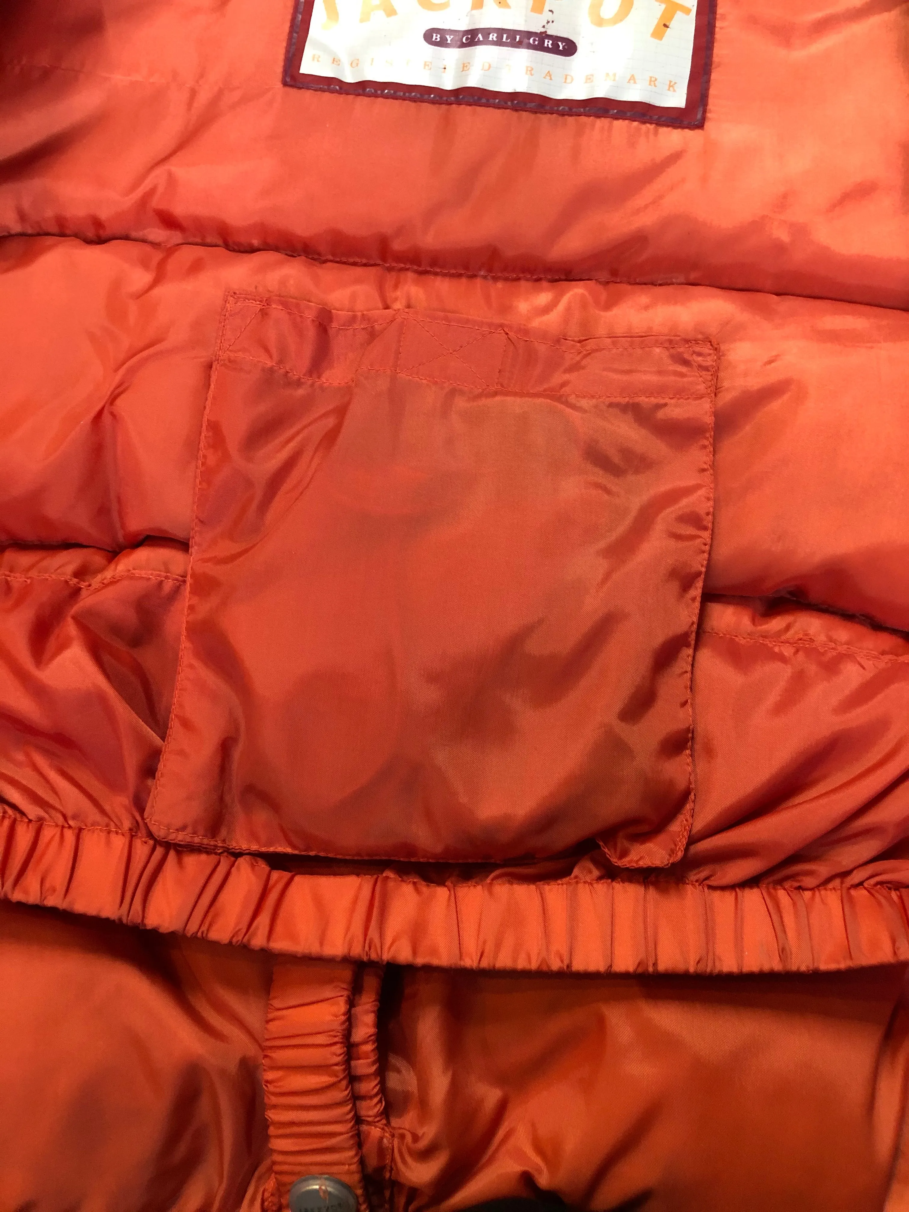 Vintage Jackpot by Carli Gry Red Down-FIlled Puffer Jacket