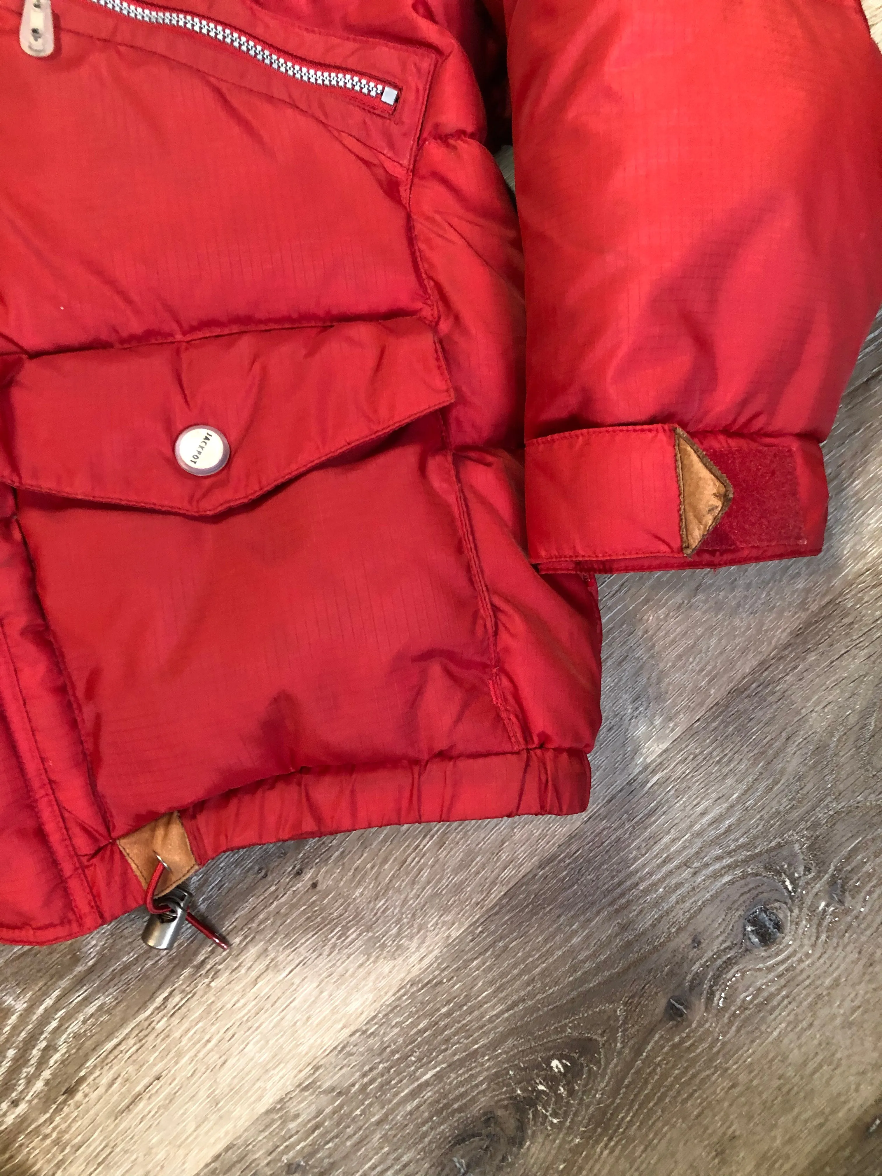 Vintage Jackpot by Carli Gry Red Down-FIlled Puffer Jacket