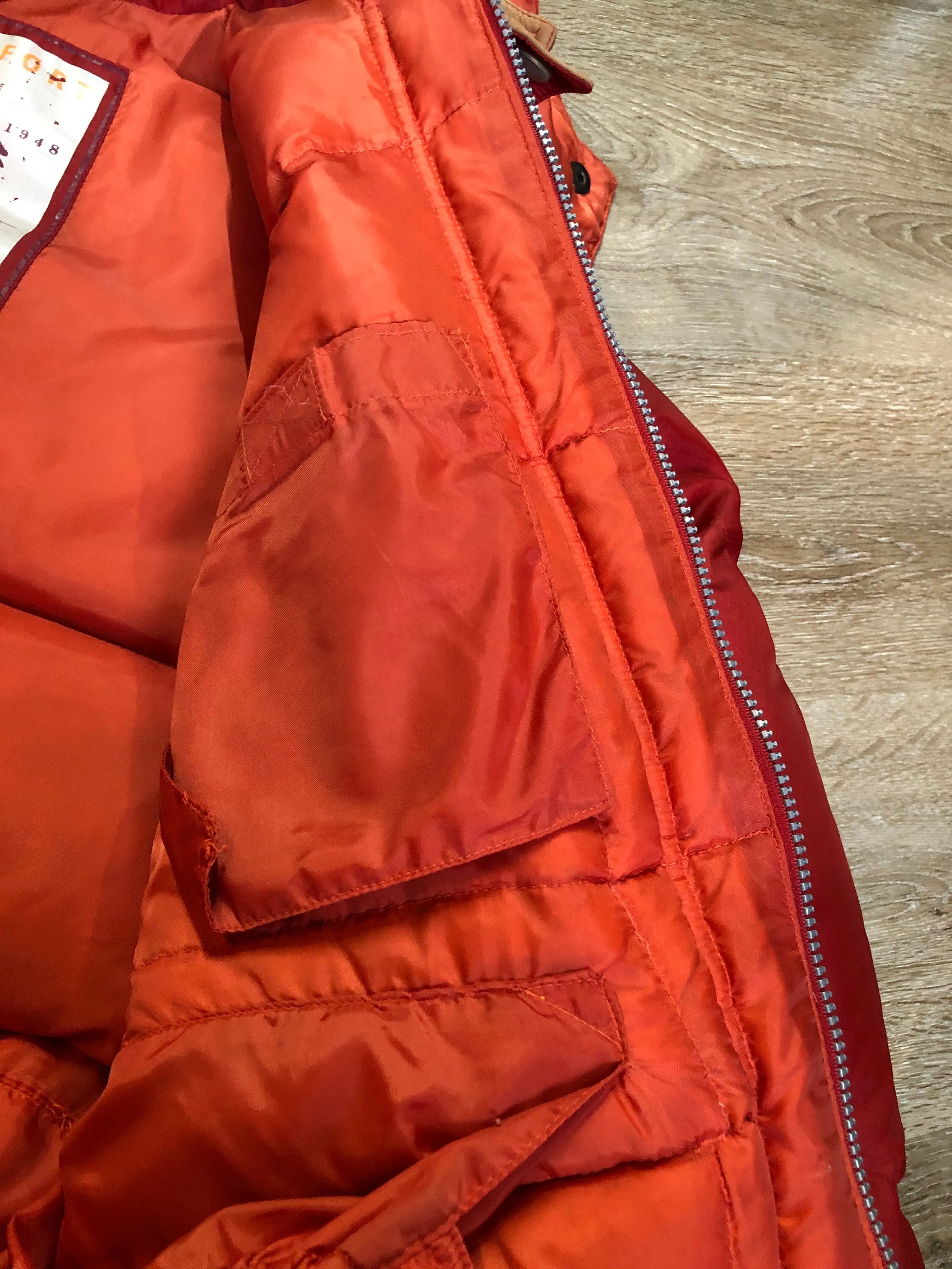 Vintage Jackpot by Carli Gry Red Down-FIlled Puffer Jacket