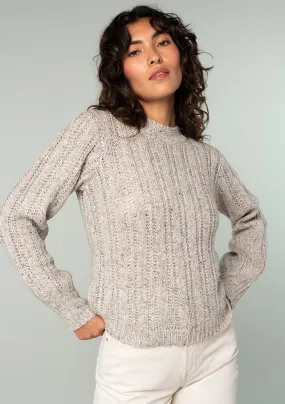Vintage Speckled Ladder Stitch Pullover Sweater
