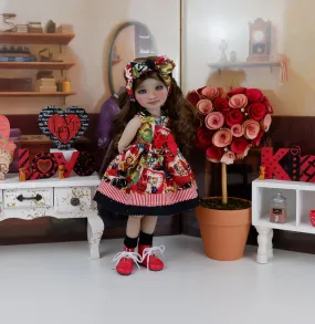 Vintage Valentine - dress with boots for Ruby Red Fashion Friends doll