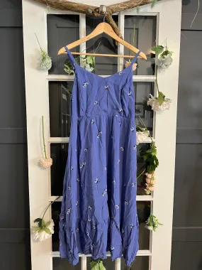 Violet Floral Maxi Dress L