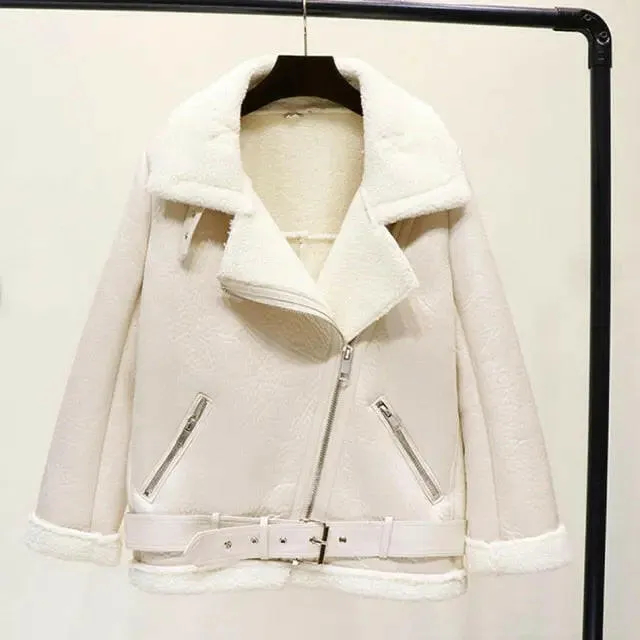 Warm Winter Faux Leather Jacket