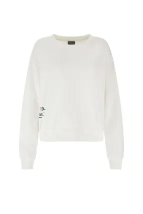 White Cropped Sweatshirt
