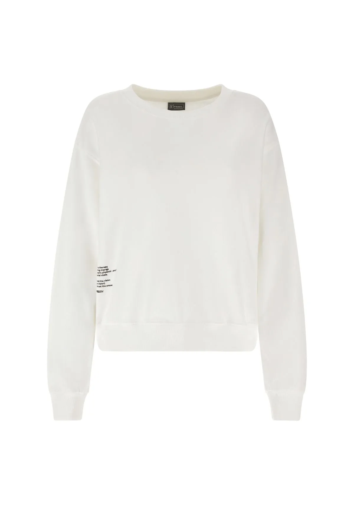 White Cropped Sweatshirt