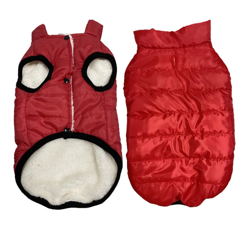Winter Pet Coat Dog Fleece-lined Waterproof Windproof Vest