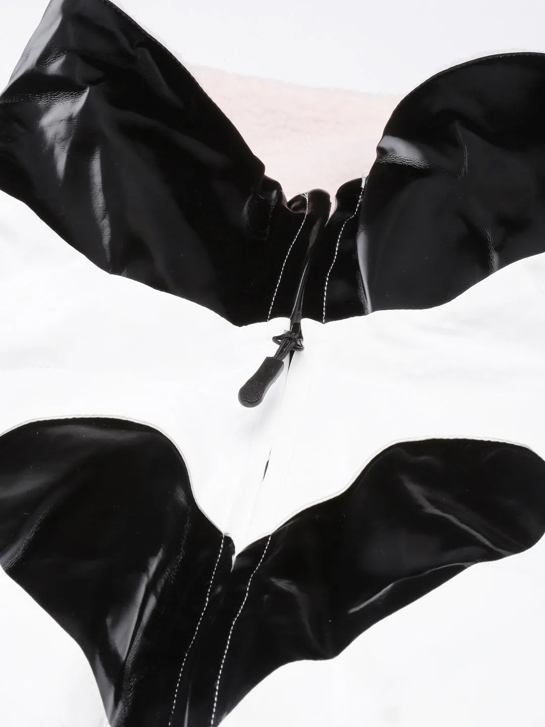 Women Solid White Crop Puffer Jacket